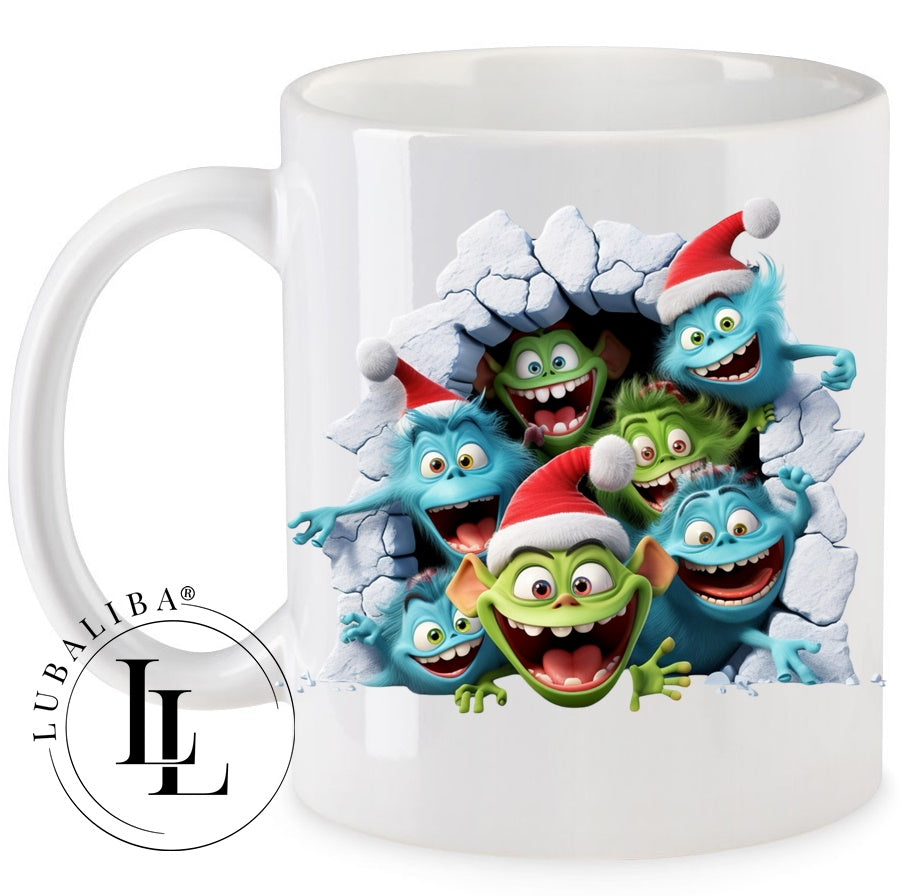 Tasse " 3D- Optik Winter Monster Bande " ArtNr.: CAQ